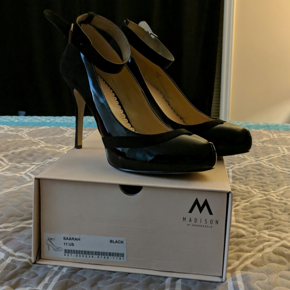 Black Ankle Strap Heels